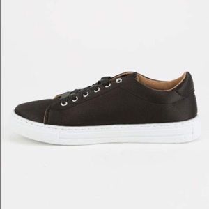 NIB Satin Black Ribbon Lace Sneaker